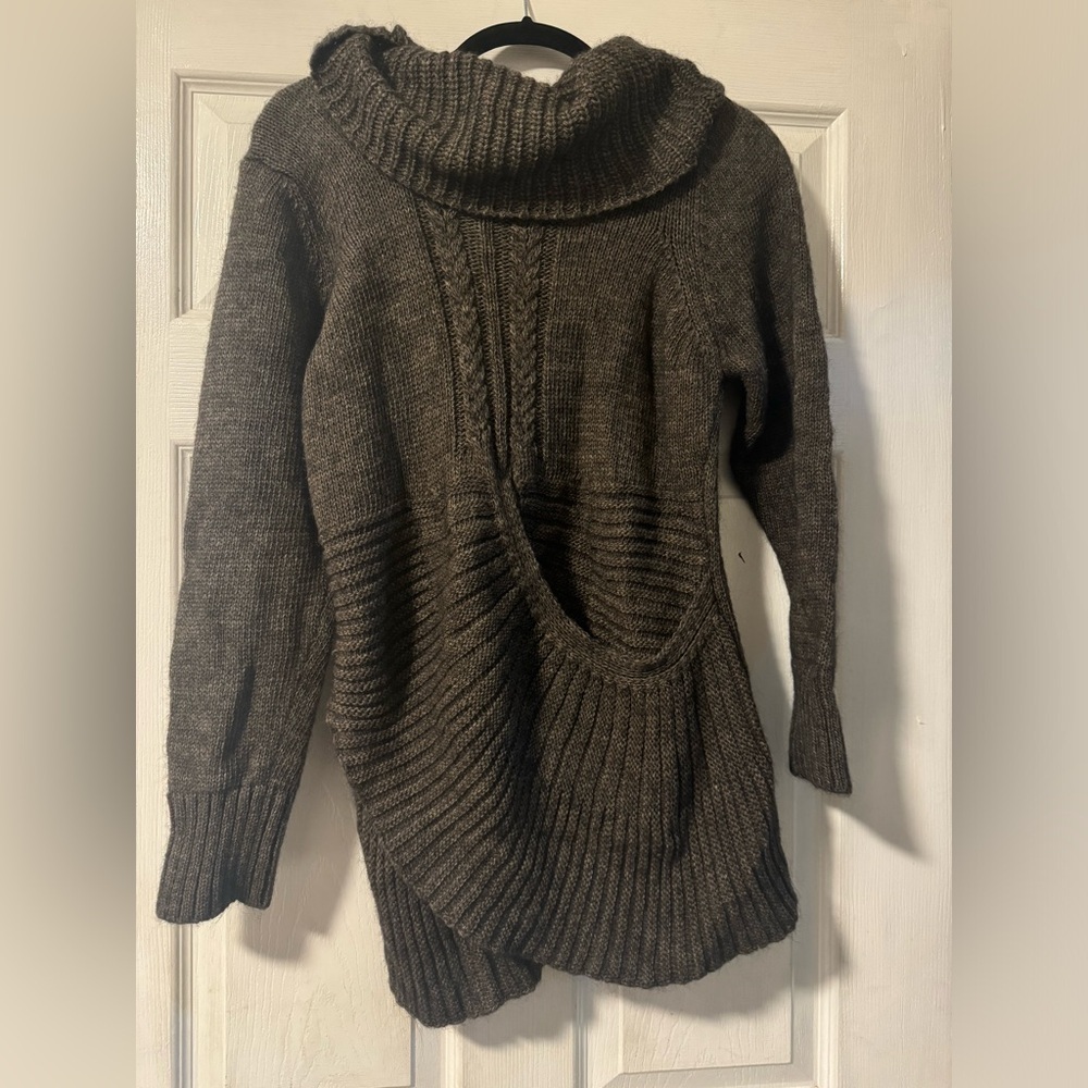 Twins Cowl Neck 100% Wool / Alpaca Sweater Size Large Warm Soft NWT